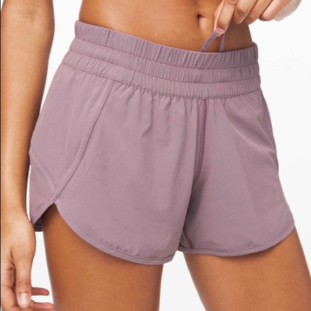 Lululemon Size 4 Frosted Mulberry Tracker Shorts 4” (HTF)